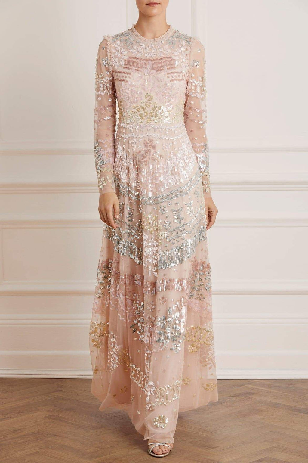 Angeline Sequin Gown – Pink | Needle ...